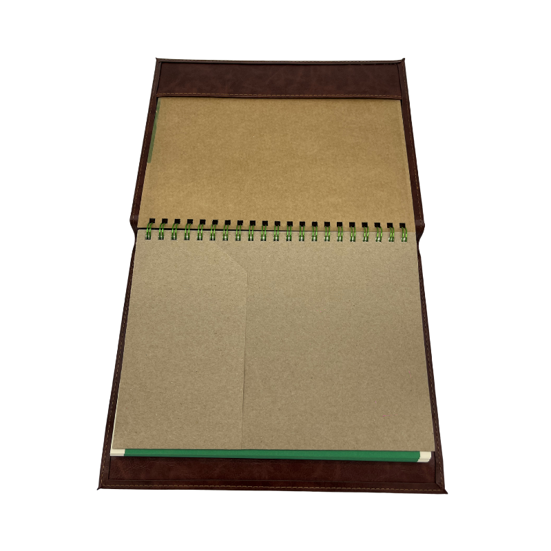 CARPETA ECOCUERO PORTA-CUADERNO BUHO (TAMAÑO 25 X 30 CMS. CERRADA) + CUADERNO PREMIUM COD. 4601