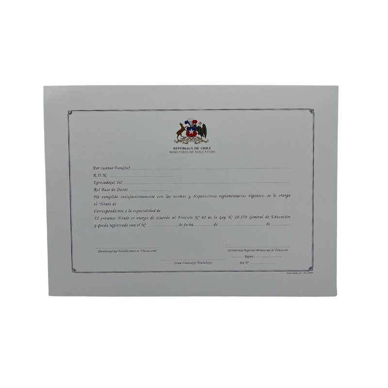 TITULO DE ENSEÑANZA MEDIA TECNICO PROFESIONAL