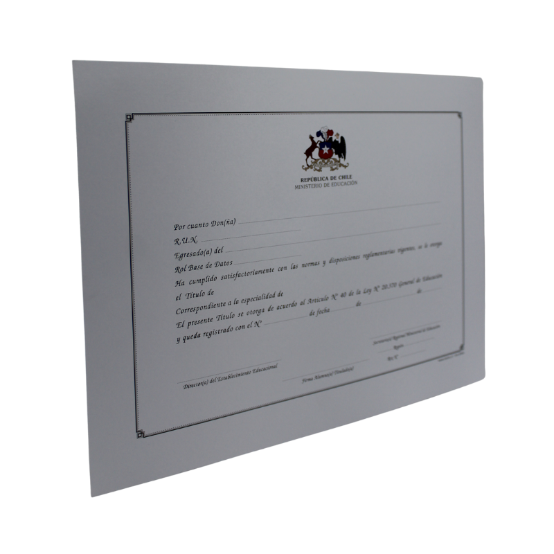 TITULO DE ENSEÑANZA MEDIA TECNICO PROFESIONAL