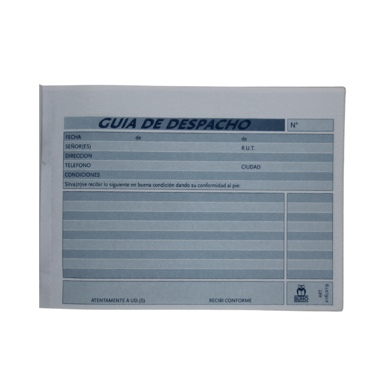 GUIAS DE DESPACHO - 50/3 HJS TRIPLIC.