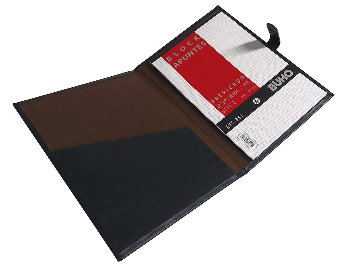 CARPETA PORTA BLOCK SIMIL CUERO 3201-M BUHO