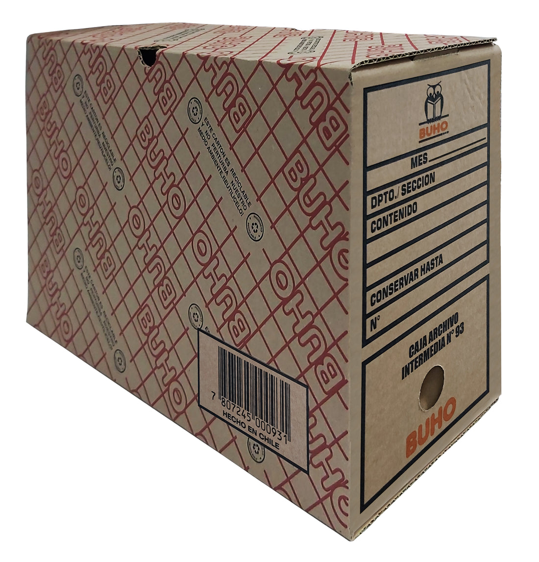 CAJA DE ARCHIVO BUHO INTERMEDIA (27,9 X 13,2 X 40,2 CM.)