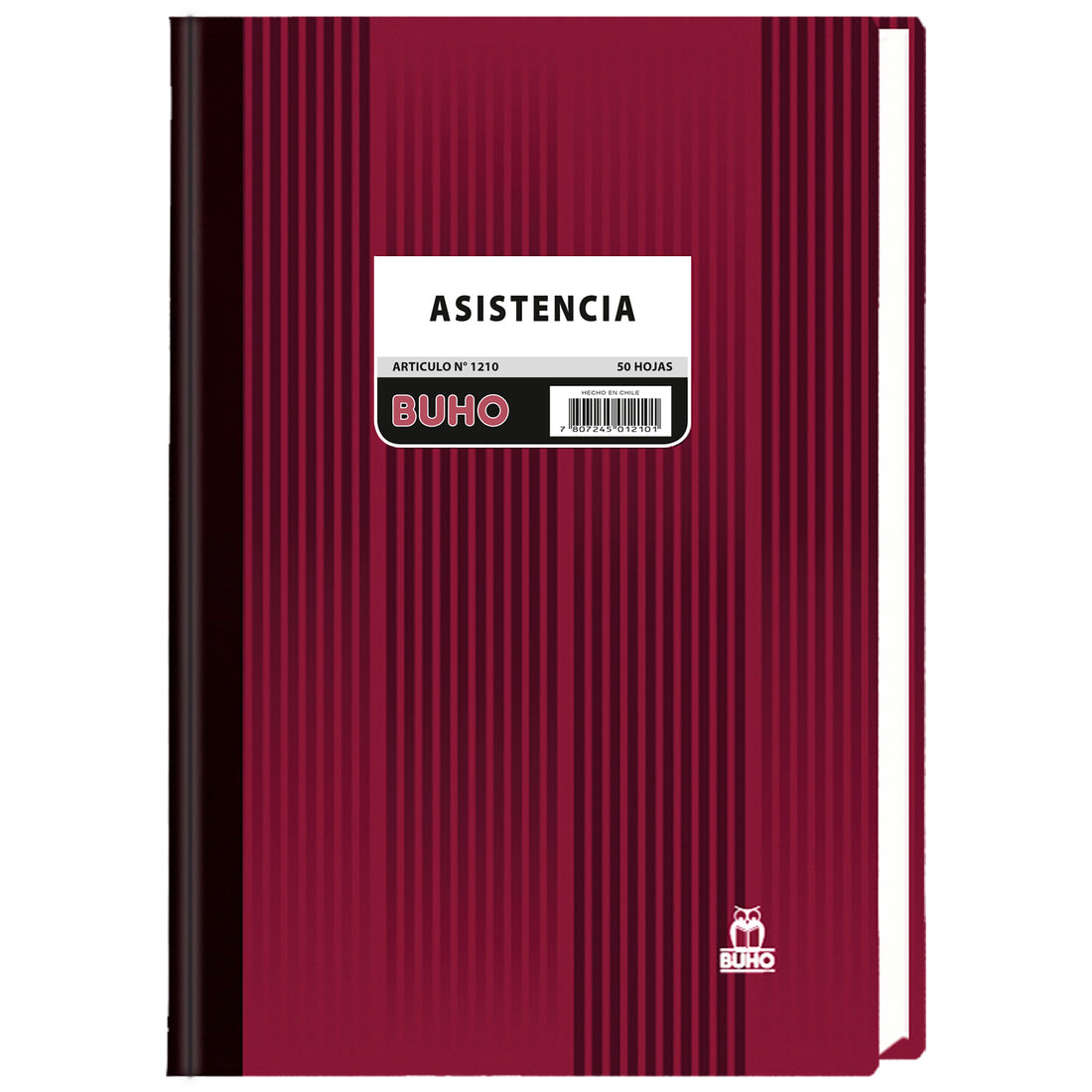LIBRO ASISTENCIA PERSONAL MENSUAL - 50 HOJAS