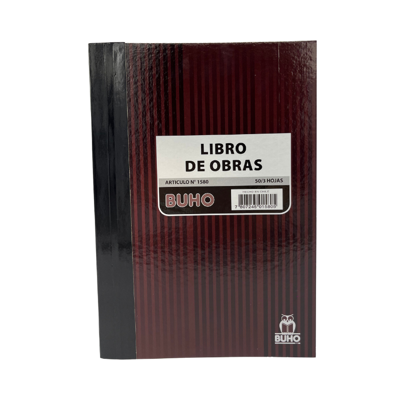 LIBRO DE OBRAS TRIPLICADO AUTOCOP. 1580 BUHO