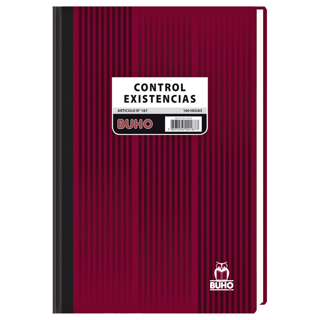 LIBRO CONTROL EXISTENCIA - 100 HJS