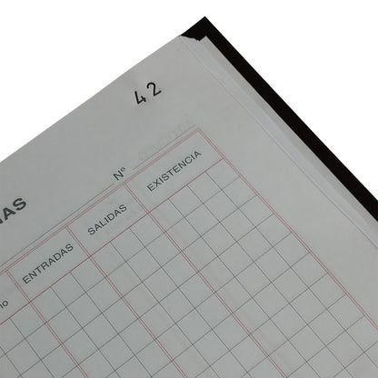 LIBRO CONTROL EXISTENCIA - 100 HJS