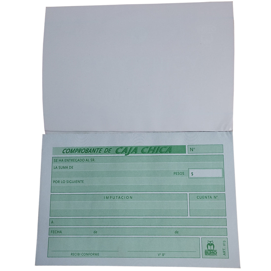 BLOCK COMPROBANTE CAJA CHICA