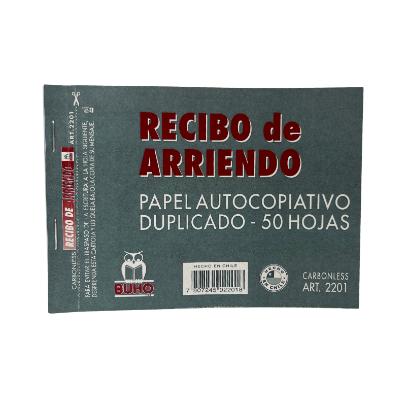 RECIBO ARRIENDO DUPLIC.CARBONLESS