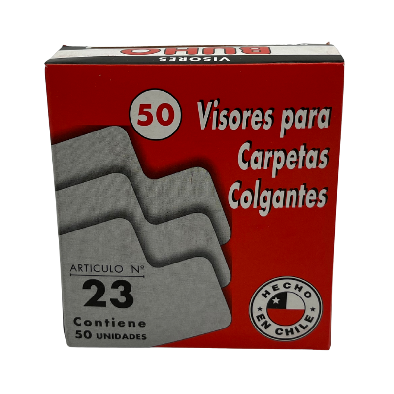 VISORES PLASTICOS PARA CARPETAS ( CAJA 50 UND )