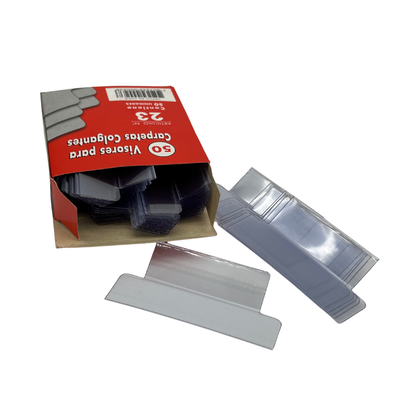 VISORES PLASTICOS PARA CARPETAS ( CAJA 50 UND )