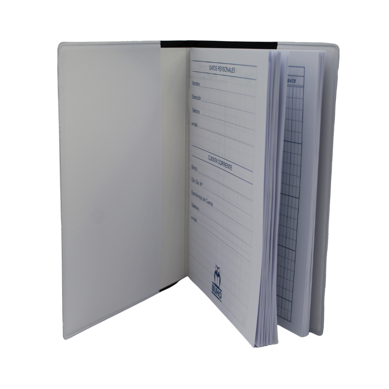 LIBRETA DE BANCO 56 HJS. TAPA PVC