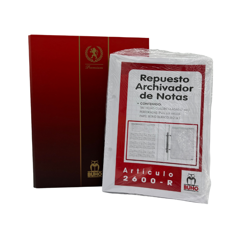 REPUESTO ARCHIVADOR DE NOTAS BUHO