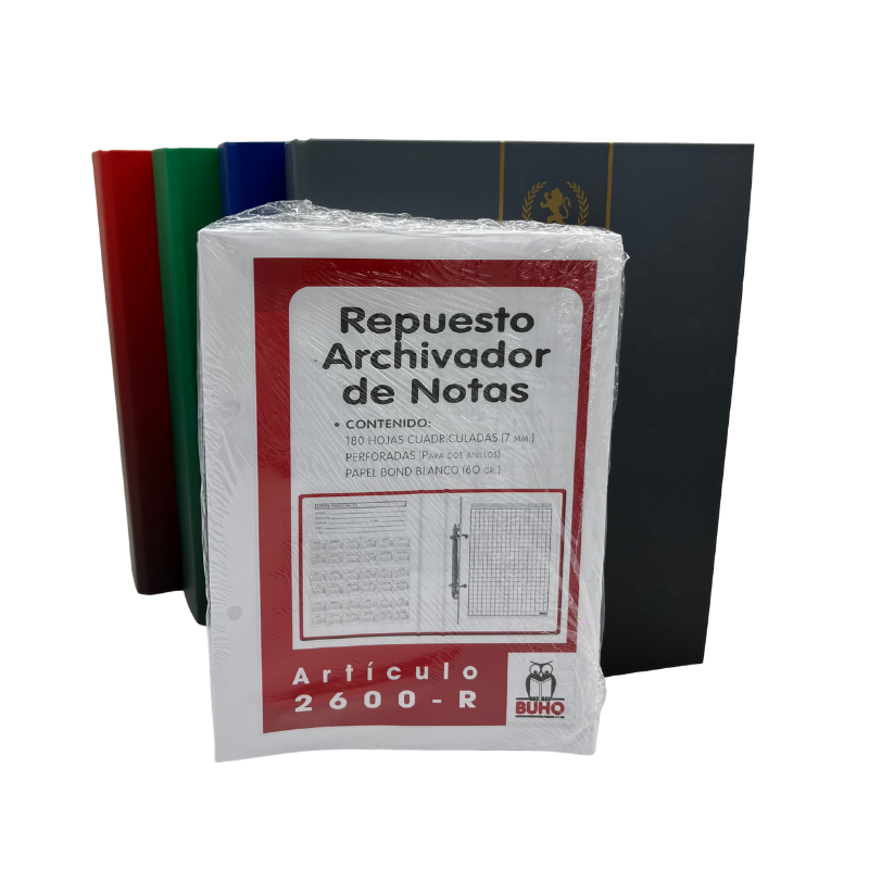 REPUESTO ARCHIVADOR DE NOTAS BUHO