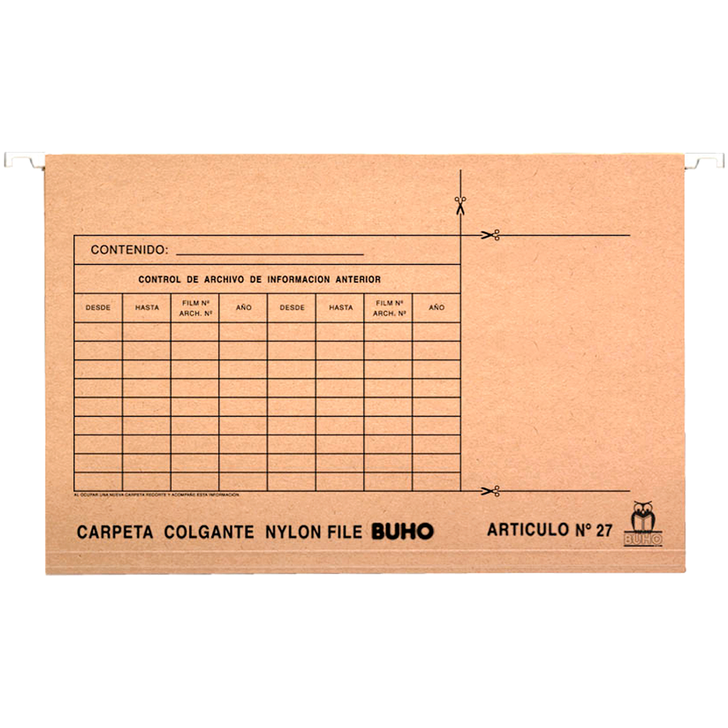 CARPETA COLGANTE NYLON FILE PUNTA BLANCA