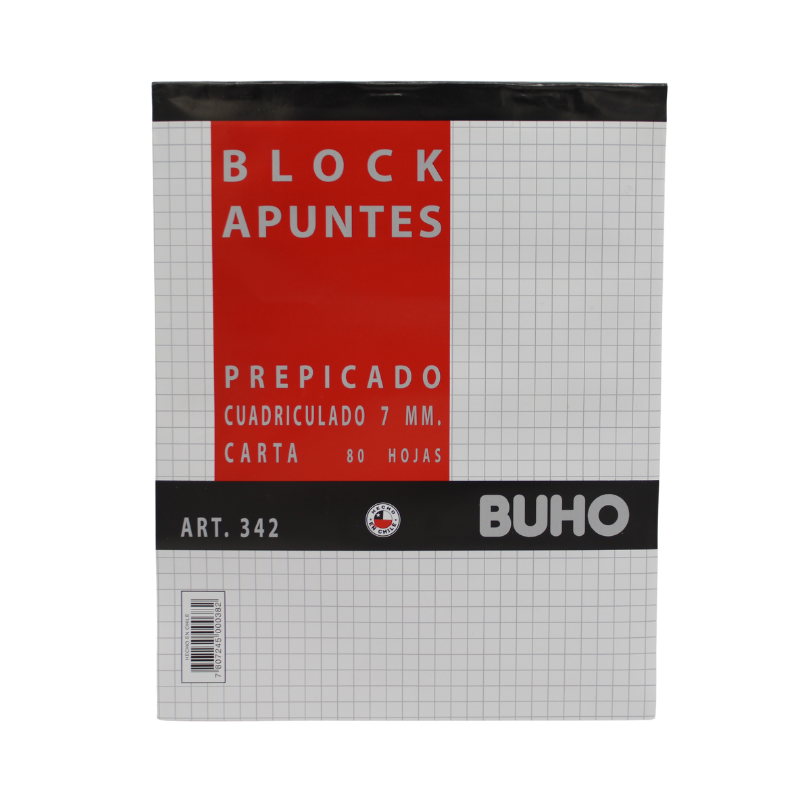 BLOCK APUNTES PREPICADO CARTA - 80 HJS