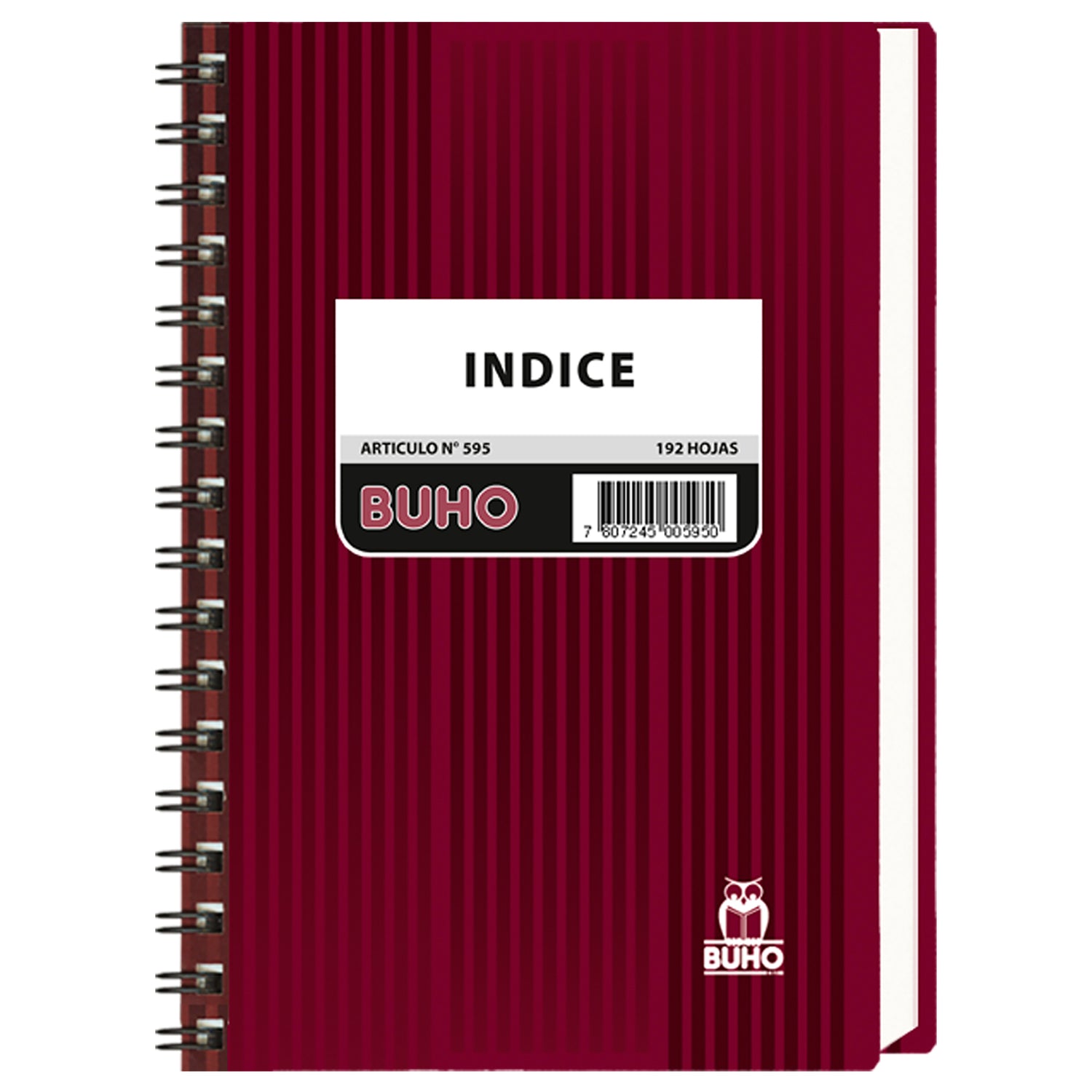 CUAD.INDICE 1/2 OFICIO - 192 HJS