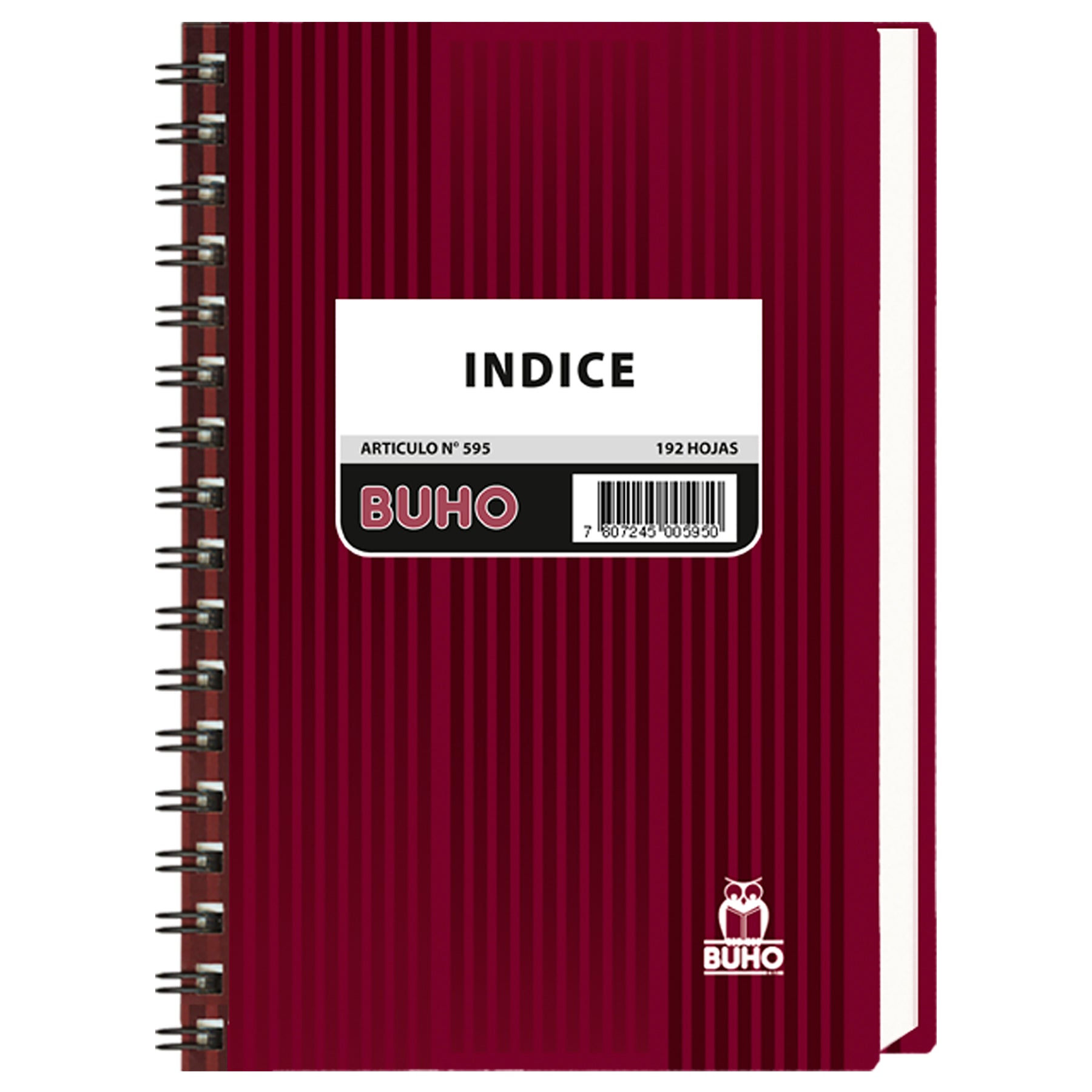 CUAD.INDICE 1/2 OFICIO - 192 HJS