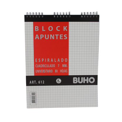 BLOCK APUNTES ESPIRALADO CARTA - 80 HJS