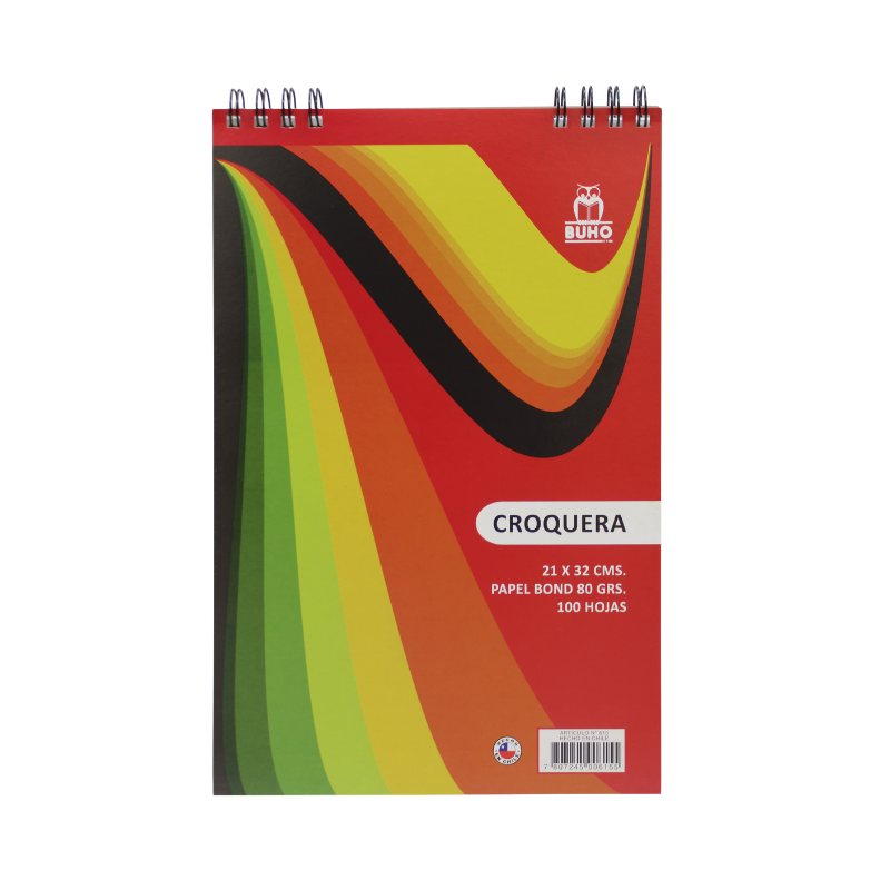 CROQUERA C/ESPIRAL 21 X 32 CMS - 100 HJS