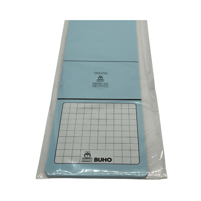 DISPLAY ETIQUETA  CELESTE (10 UNID)