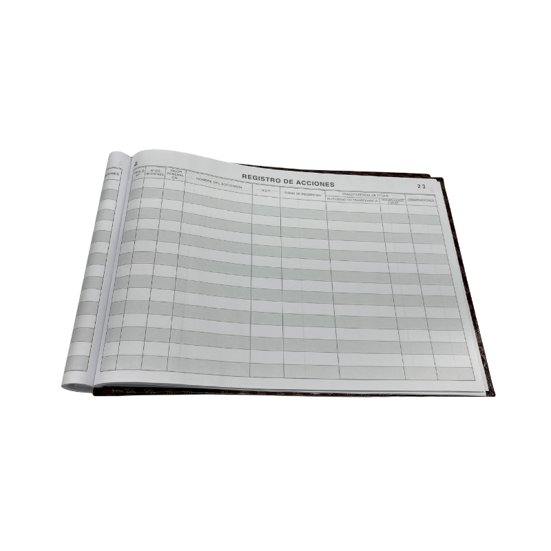 LIB.REG.ACCIONES - 50 HJS.1/8