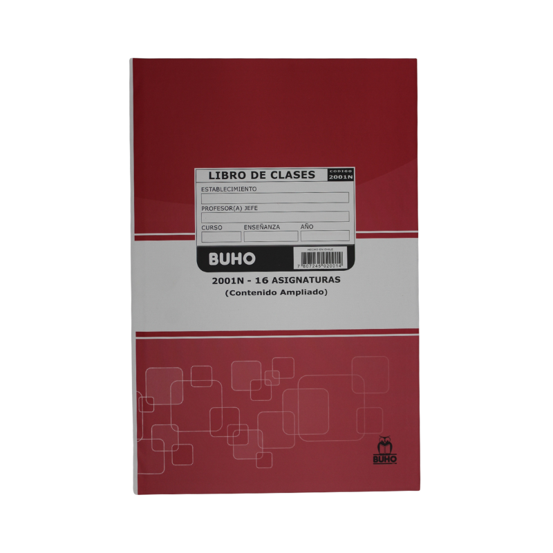 LIBRO DE CLASES EDUC. BÁSICA 1º A 8º DE 16 ASIGNATURAS