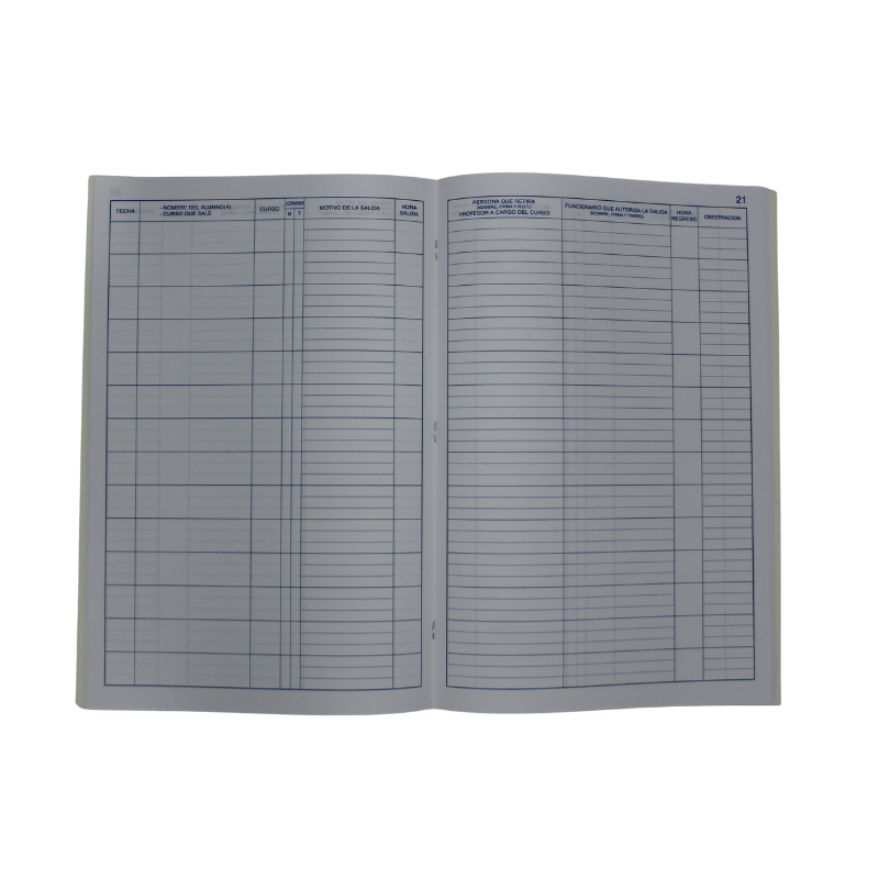 REGISTRO SALIDA ALUMNOS CURSOS