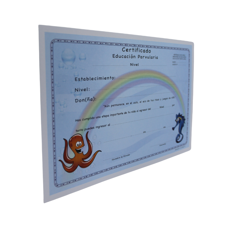 CERTIFICADO EDUCACION PARVULARIA PULPITO