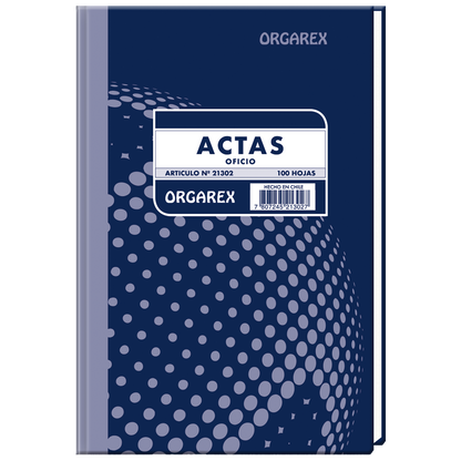 LIBRO DE ACTAS OFICIO ORGAREX 100 HOJAS